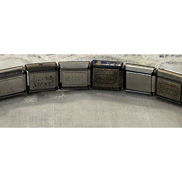 Vintage Pugster Stainless Steel Italian Multi-Charm Link Bracelet - Picture 5 of 10